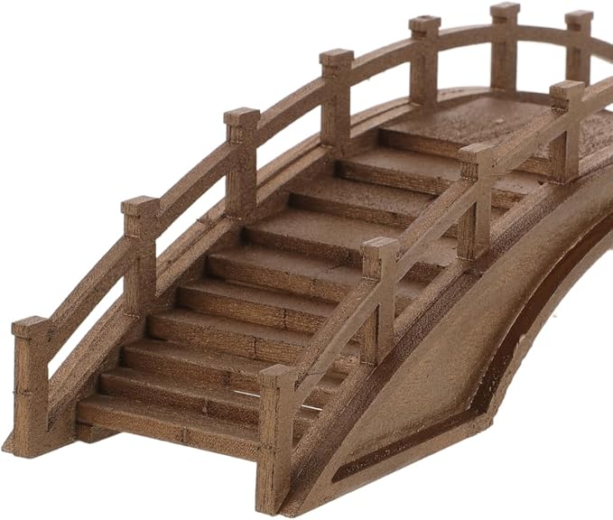 Miniature Wooden Arch Bridge Figurine - Image 6