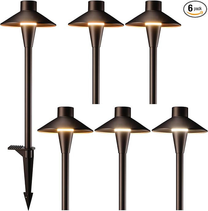 LEONLITE Update 5CCT Low Voltage Pathway Lights, 12-24V LED Landscape Path Light by LEONLITE