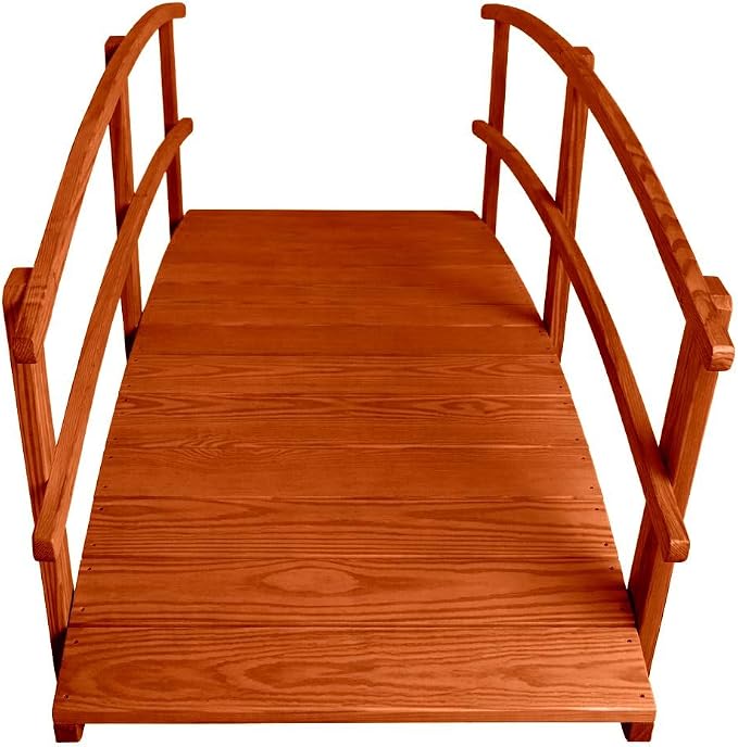8 FT Cedar Amish Made Garden Bridge - Image 6