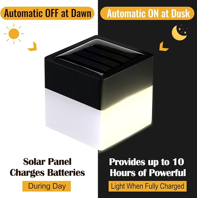 20 Pack Solar Fence Post Cap Lights 2 x 2 Inches Solar Fence Post Caps Lights - Image 4