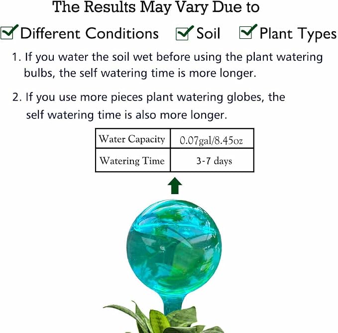 10pcs Plant Self Watering Globe Stakes, Plant Watering Stakes Automatic Plant - Image 4