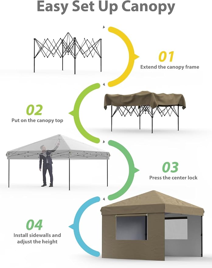 GarveeLife 10'x10'Pop Up Canopy Tent - Image 2