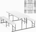 VINGLI Folding Picnic Table and Bench Set, Portable Outdoor Dining Furniture by VINGLI