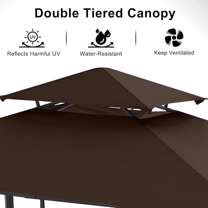 ABCCANOPY Grill Gazebo with 2 Side Awnings - Image 8