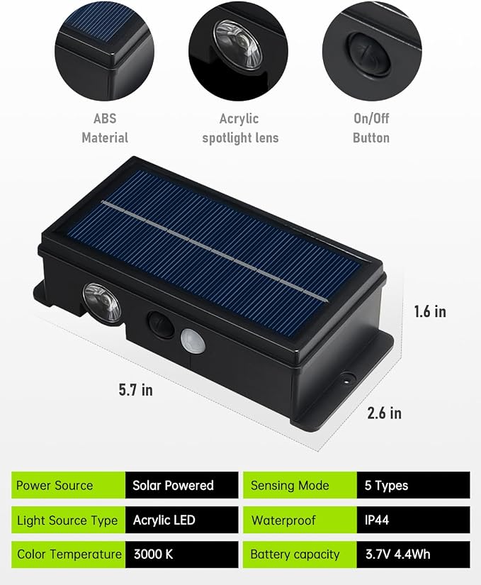 Solar Step Lights for Outside Motion Sensor Solar Stair Light Outdoor - Image 7