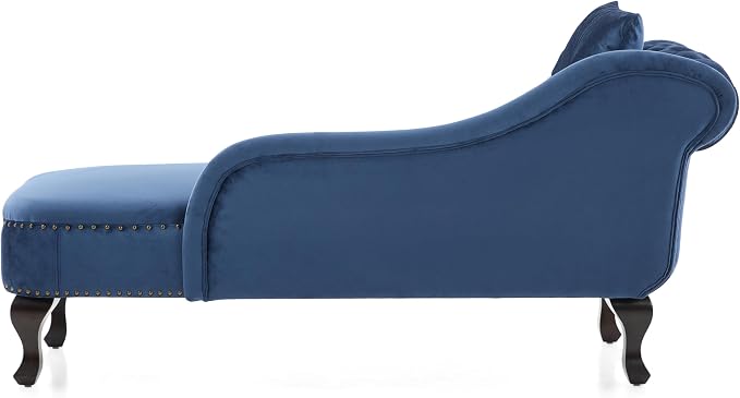 Merax 62'' Velvet Chaise Lounge Indoor - Image 8