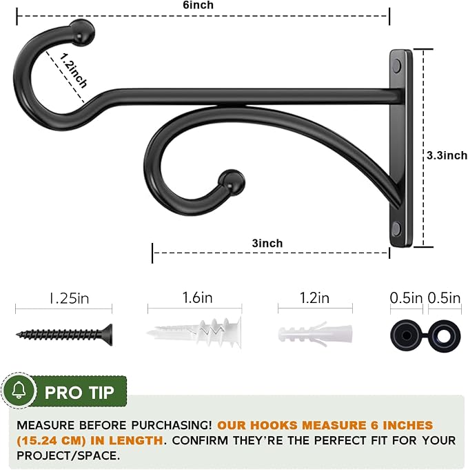 2Pack 6 Inch Plant Hangers for Hanging Baskets, Hanger for Indoor and Outdoor - Image 3