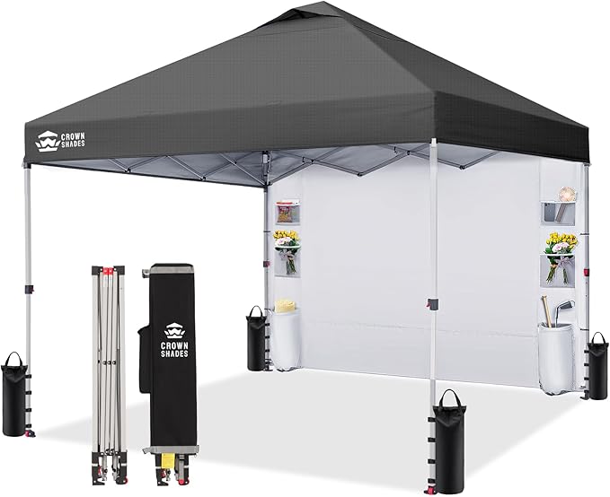 CROWN SHADES Canopy Tent 10x10 Pop Up Canopy Outdoor Shade by CrownShades