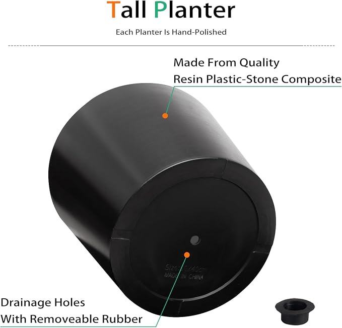 Wide Planters for Outdoor Plants, Extra Large Indoor Flower Pots for Garden - Image 6