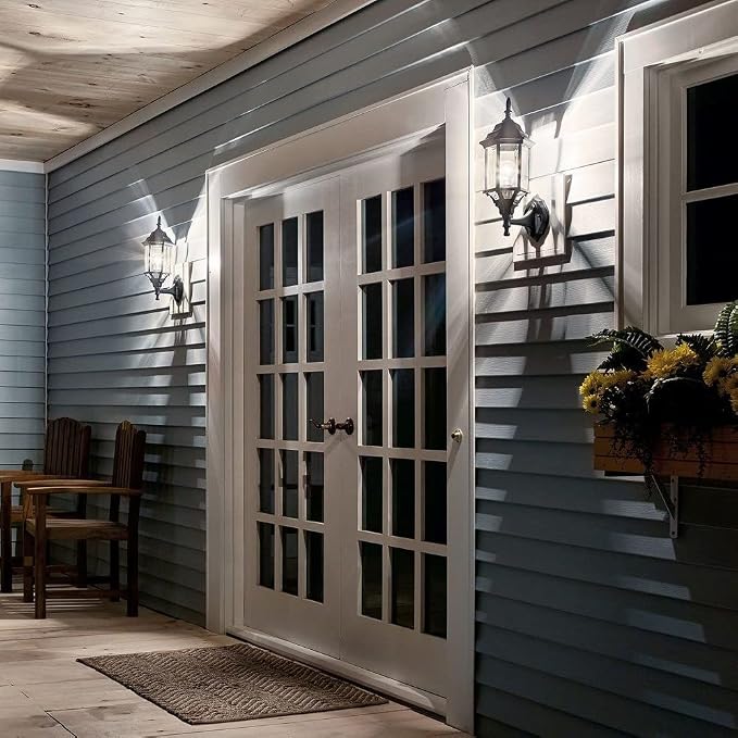 Kichler Chesapeake 17" Outdoor Wall Light in Black, 1-Light Exterior Porch Light - Image 5