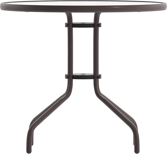 Flash Furniture Bellamy 31.5'' Round Indoor/Outdoor Tempered Glass Metal Frame - Image 10