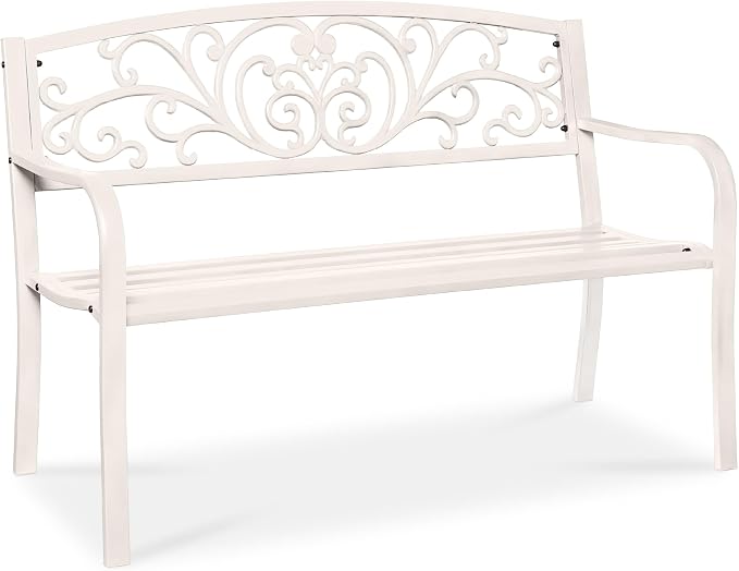 Best Choice Products Outdoor Bench Steel Garden Patio Porch Furniture by BestChoiceProducts