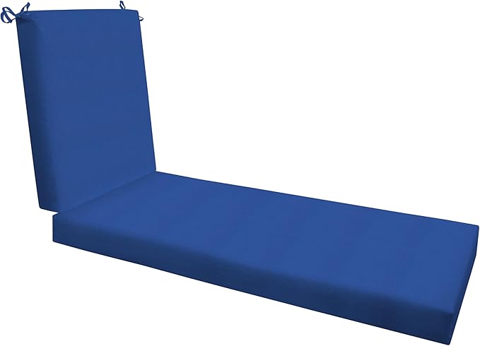 Honeycomb Outdoor Heritage Chaise 21.5 x 70, Textured Solid Sapphire Blue by Honeycomb