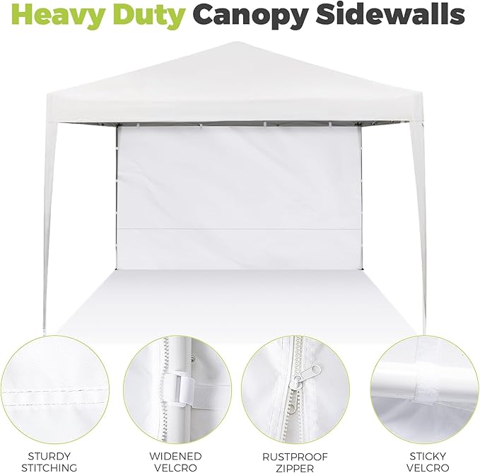 Instant Canopy Sidewalls for 10x10 Pop Up Canopy Tent, 300D Waterproof Material - Image 4