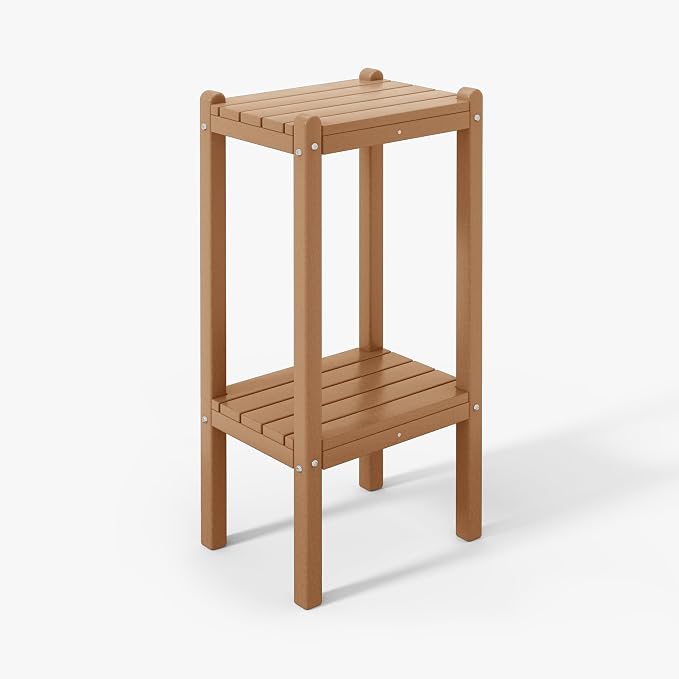 WestinTrends Malibu 36" Outdoor Adirondack HDPE 2-Tier Patio Side Table - Image 10