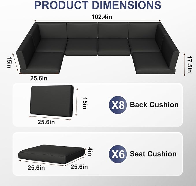 Aoxun Outdoor Replacement Cushions - Image 3
