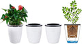 5.2“ Self Watering Planter White Flower Pot, Mini Plant Pot, African Violets by OYSIR