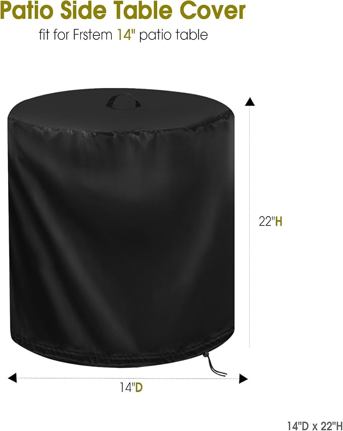 Patio Table Cover for Frstem 14" Patio Table, Waterproof Outdoor Side Table - Image 2