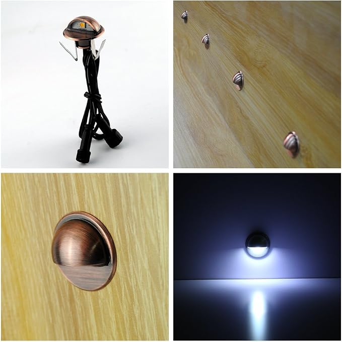 FVTLED Pack of 10 Low Voltage LED Deck Lights kit Φ1.38 Outdoor Garden Yard - Image 4