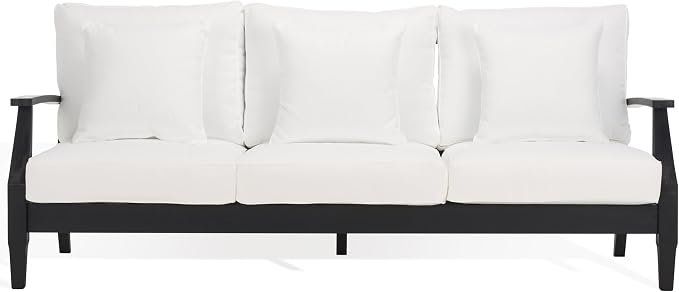 SAFAVIEH Couture Collection Martinique Black Solid Wood Indoor/Outdoor Patio by SAFAVIEH