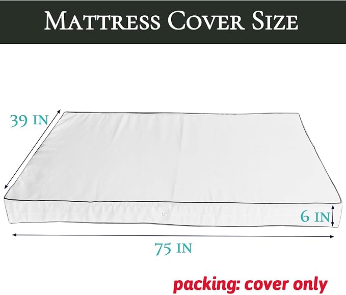 Outdoor Porch Daybed Swing Bed Mattress Cover - Image 2
