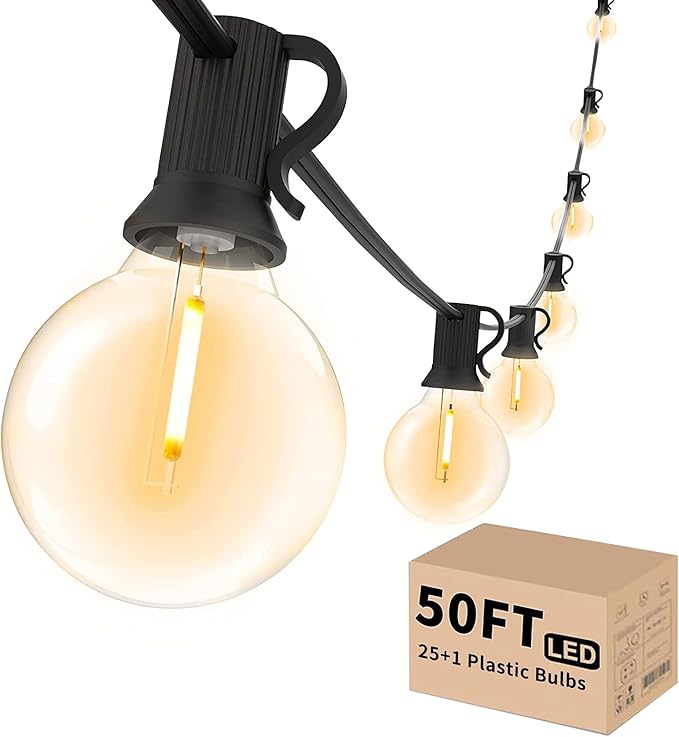 Svater Outdoor String Lights 50 FT, Patio LED Lights Outside by Svater