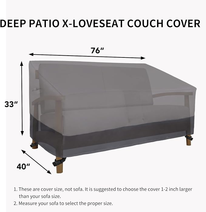 Easy-Going Waterproof Outdoor Loveseat Cover, Heavy Duty Deep 2-Seater Patio - Image 6