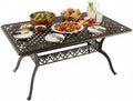 Tangkula 59 Inches Outdoor Dining Table, All-Weather Cast Aluminum Table by TANGKULA