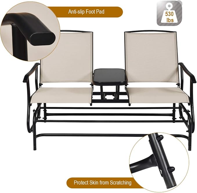 Giantex Patio Bench Glider Chair - Image 5