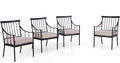 PHI VILLA Outdoor Metal Dining Chairs by PHIVILLAThepioneerofcomfortablehouseholdsupplies