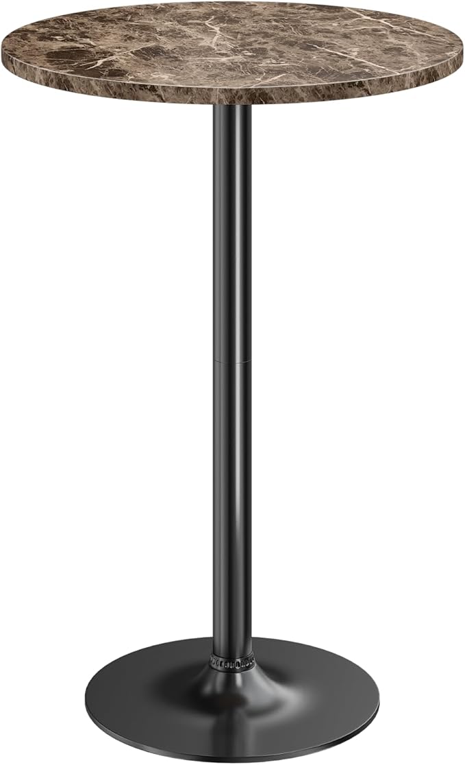 Furmax Bistro Pub Table Round Bar Height Cocktail Table by Furmax