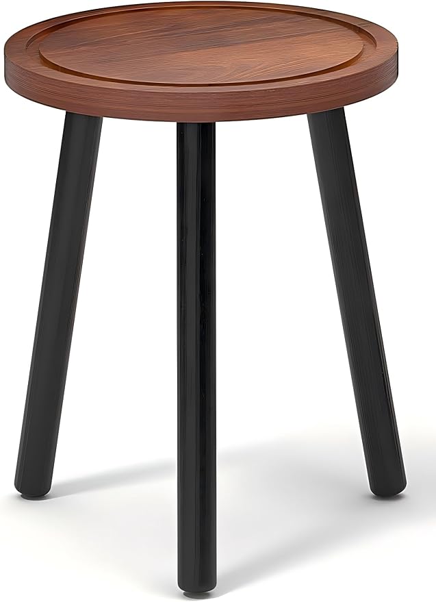 Wood Plant Stands Indoor, 16.7" Tall Plant Stand Outdoor Mid-Century Plant Stool by Unknown