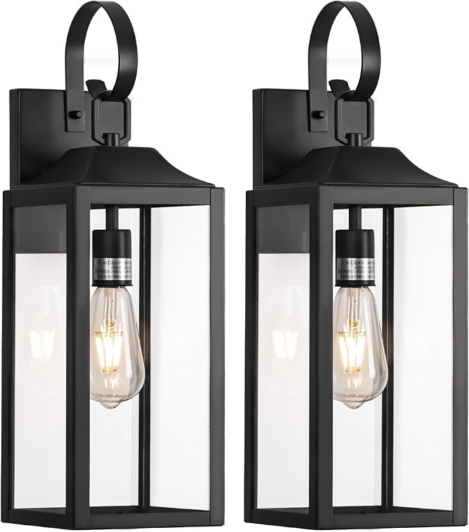 19" Large Outdoor Light Fixture 2 Pack, Porch Lights Sconce Exterior Lighting - Image 8