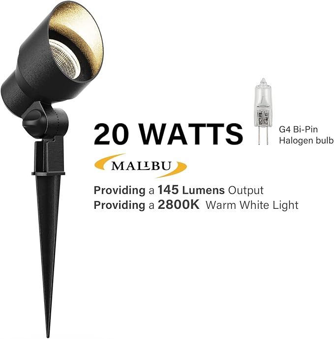 Malibu Low Voltage Landscape Lighting 20W Outdoor Spotlight Outdoor - Image 2