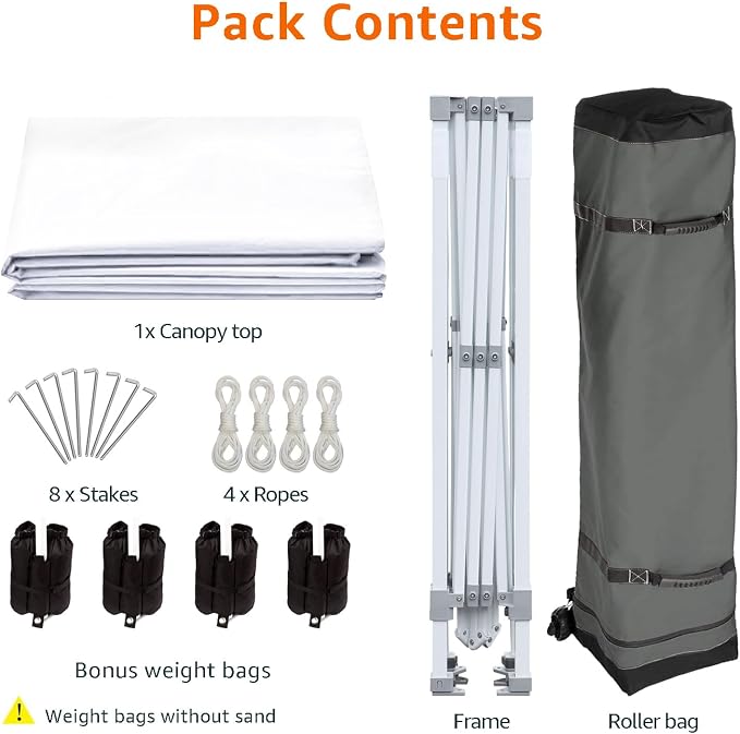 Amazon Basics Outdoor Pop Up 10 x 10 Canopy Tent - Image 5