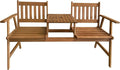 FDW Outdoor Patio Bench Wood Garden Bench Park Bench Acacia Wood by FDW