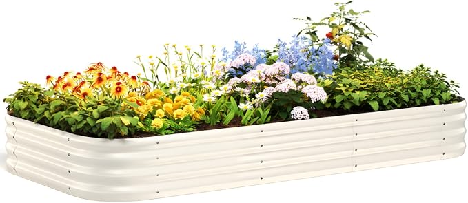 Quictent Galvanized Raised Garden Bed Kit, Strengthened by Crossbar by QUICTENT