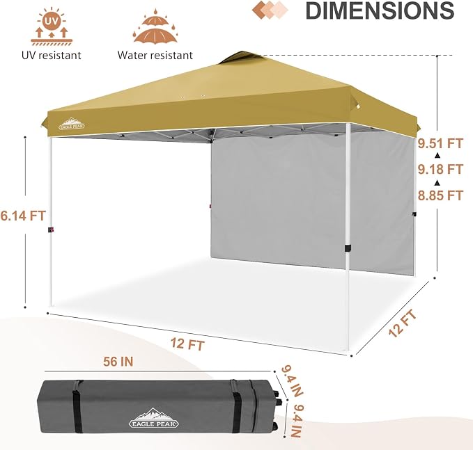 EAGLE PEAK Commercial Canopy 12x12 Pop Up Canopy Tent - Image 3