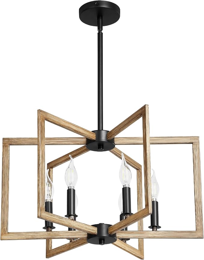 VEVOR 6-Light Chandelier, Metal Farmhouse Chandelier, Adjustable Height by VEVOR