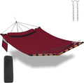 TegerDeger 12FT 2 Person Hammock Large Hammock 450LB Capacity Hardwood Spreader by Tegerdeger