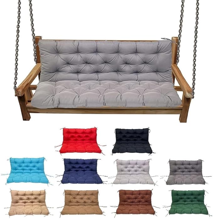 Swing Cushion Replacement Outdoor Porch Waterproof Bench Cushion 2-3 Seater by YXMKJOS