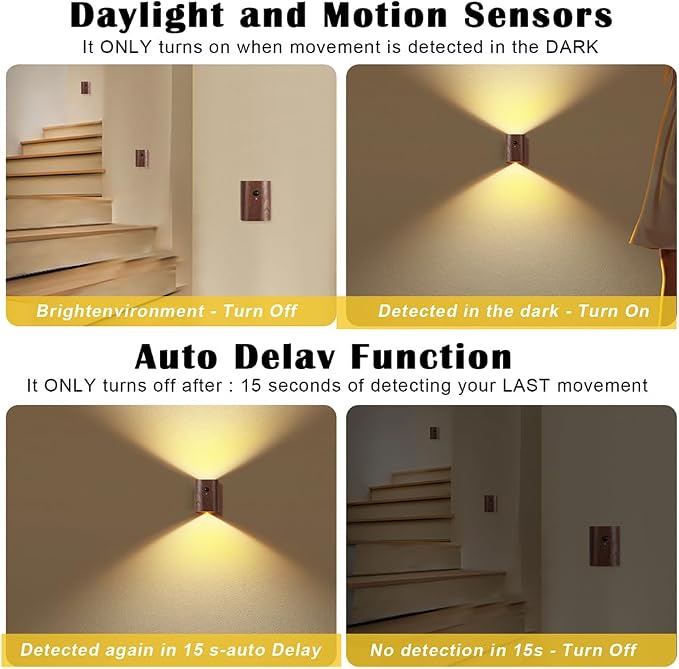 LANDGOO Smart Night Light Step Lights 2 Pack - Image 5