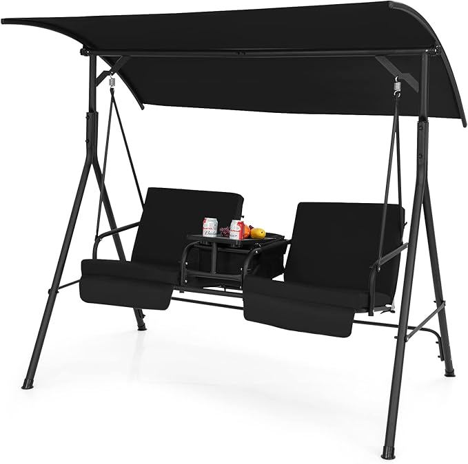 Tangkula 2 Person Porch Swing, Outdoor Swing by TANGKULA