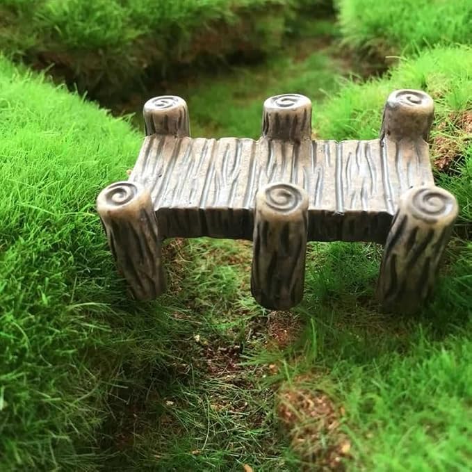 Miniature Bridge Model Decor 10Pcs Wooden Retro Garden Ornaments - Image 7