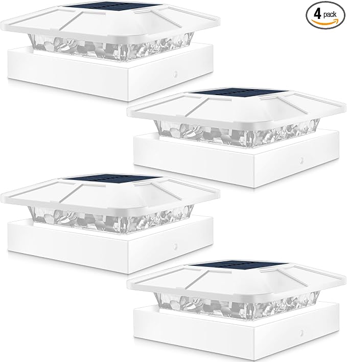Peasur 4x4IN Solar Post Cap Lights Outdoor by Peasur