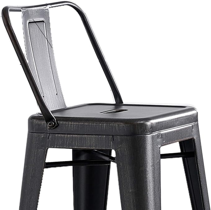 AC Pacific 24” Metal Barstool Set of 2 – Country Rustic Style - Image 6