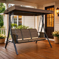 Kozyard Brenda 3-Seat Outdoor Porch Swing Glider, Patio Swing by Kozyard