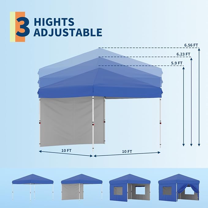 Garvee 10x10 Pop Up Canopy Tent, Heavy Duty Commercial Instant Shelter - Image 3