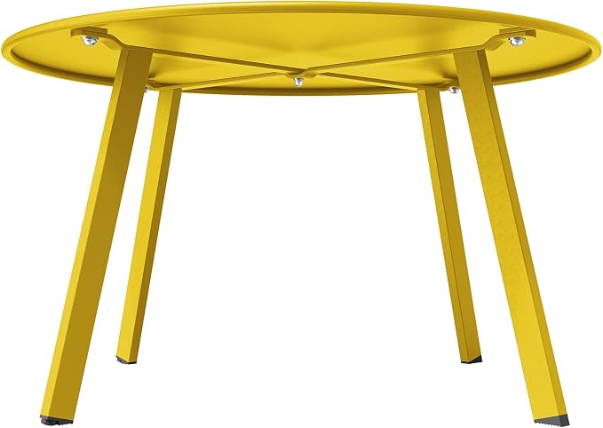 Grand Patio Round Steel Patio Coffee Table, Weather Resistant Outdoor Large - Image 6