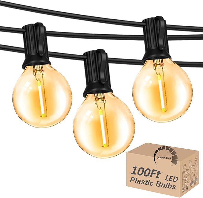 DAMAING Outdoor 100FT Globe String Lights by Lifeisgood